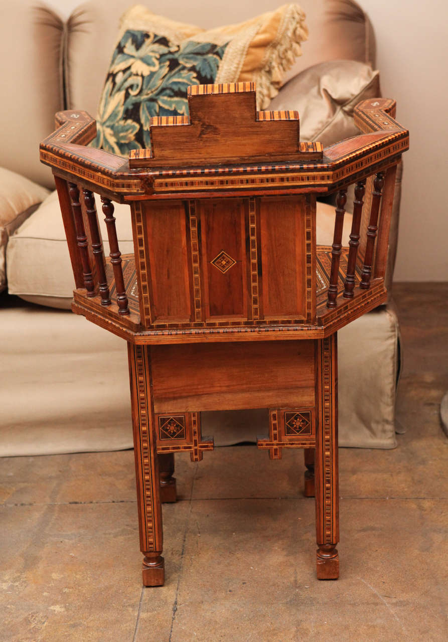 Pair of Mother-of-Pearl Inlay Moroccan Chairs 1