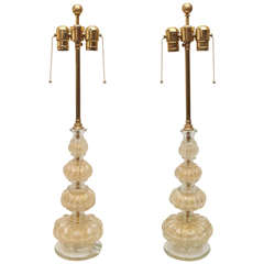 Pair of Vintage Murano Lamps