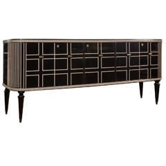 Large Black Lacquered Sideboard