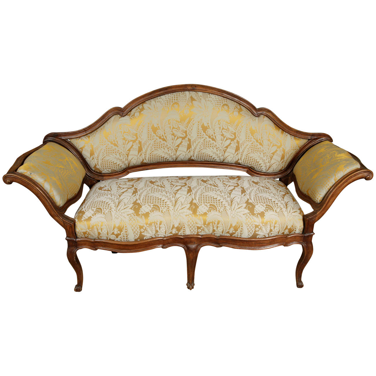 Mid-18th Century Italian Chestnut Sofa For Sale