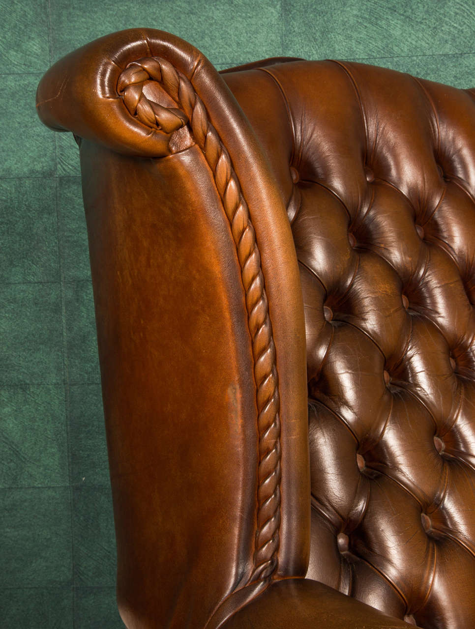 20th Century 1980 Italian Leather Armchair For Sale