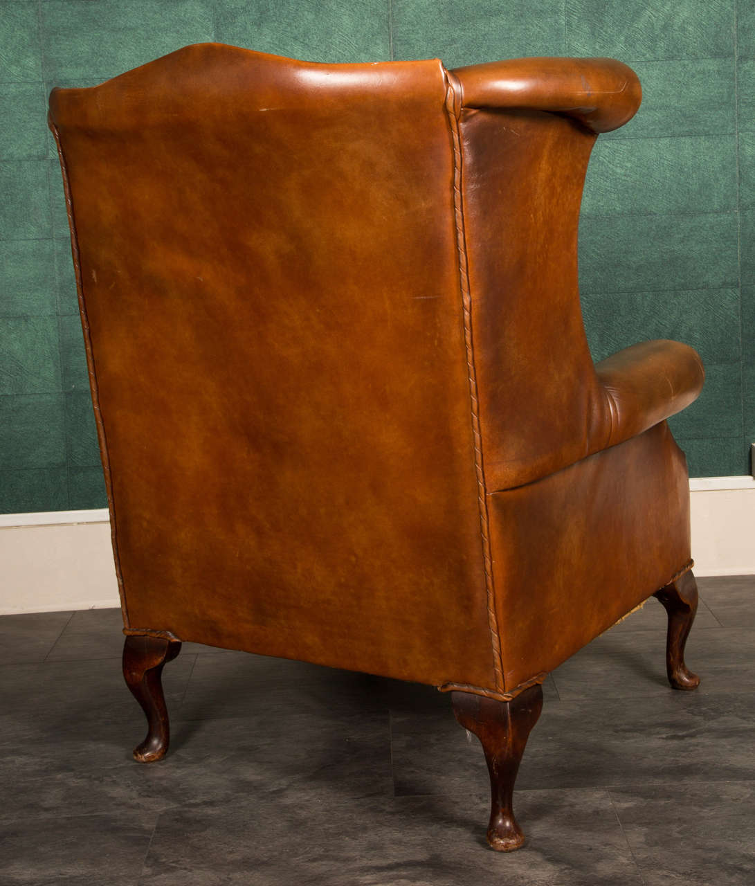 1980 Italian Leather Armchair For Sale 3