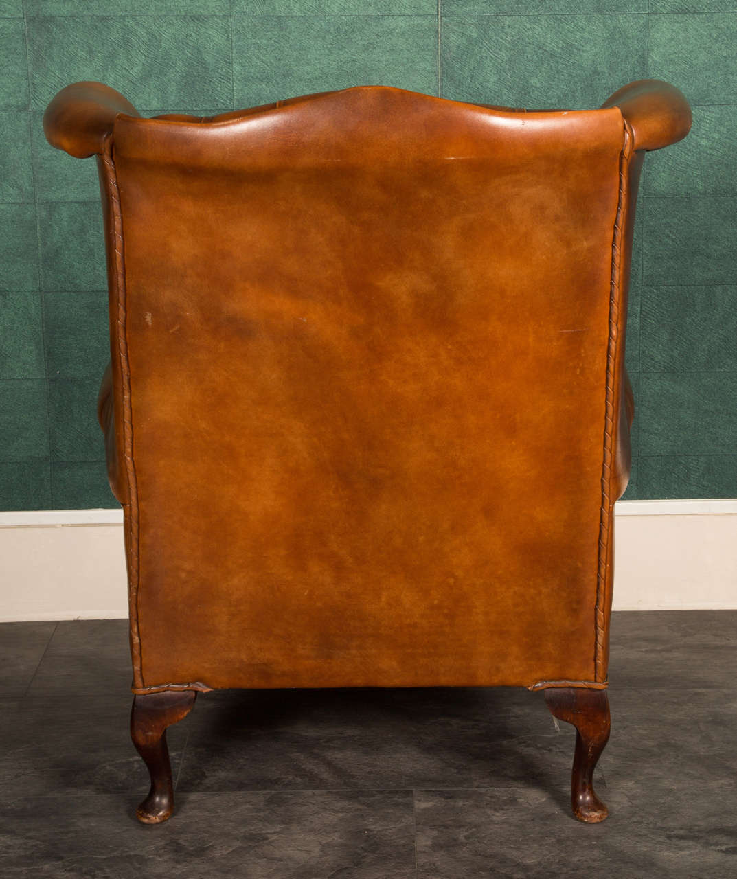 1980 Italian Leather Armchair For Sale 4
