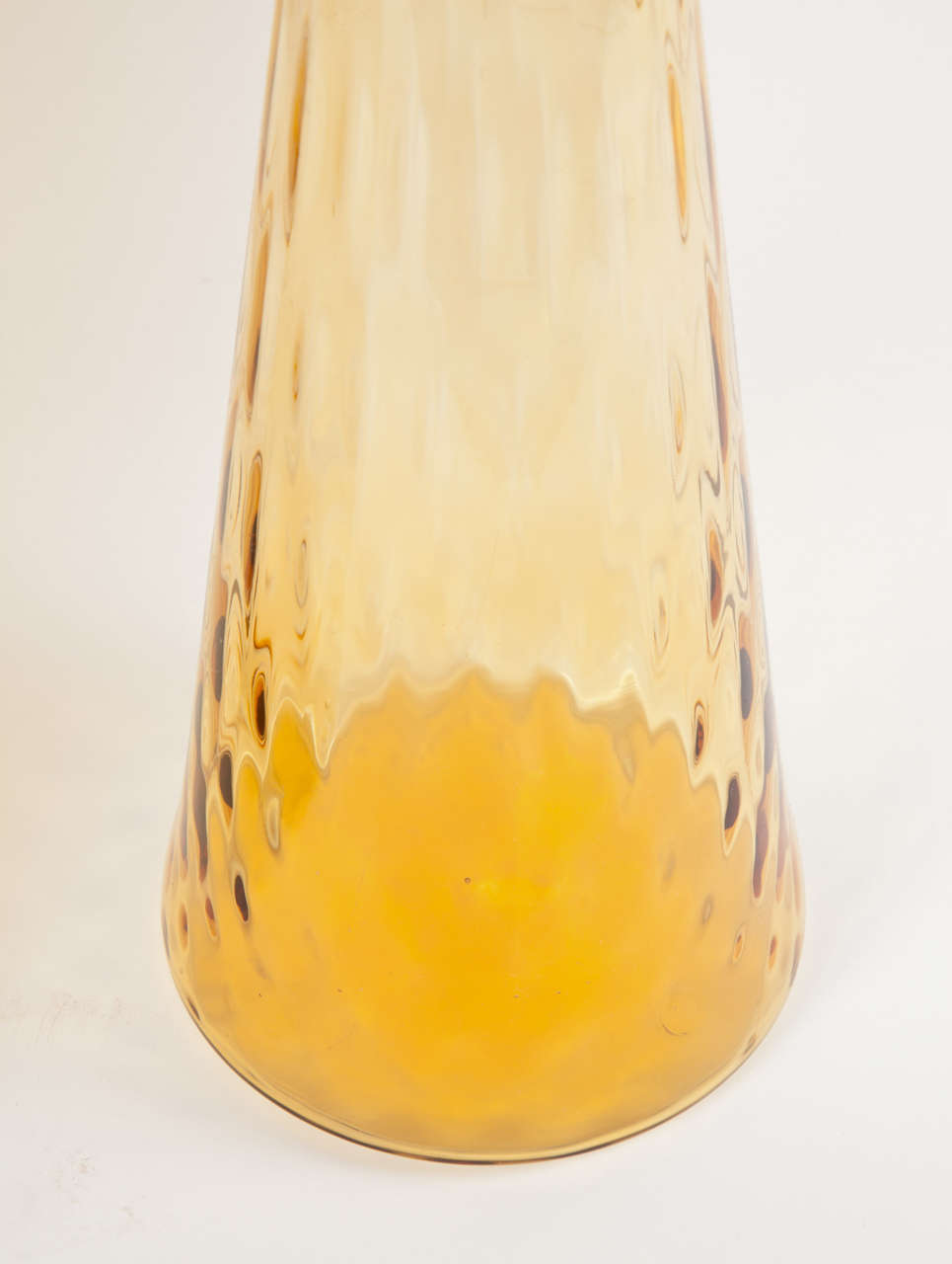 Mid-20th Century Modernist Oversize Amber Glass Vases