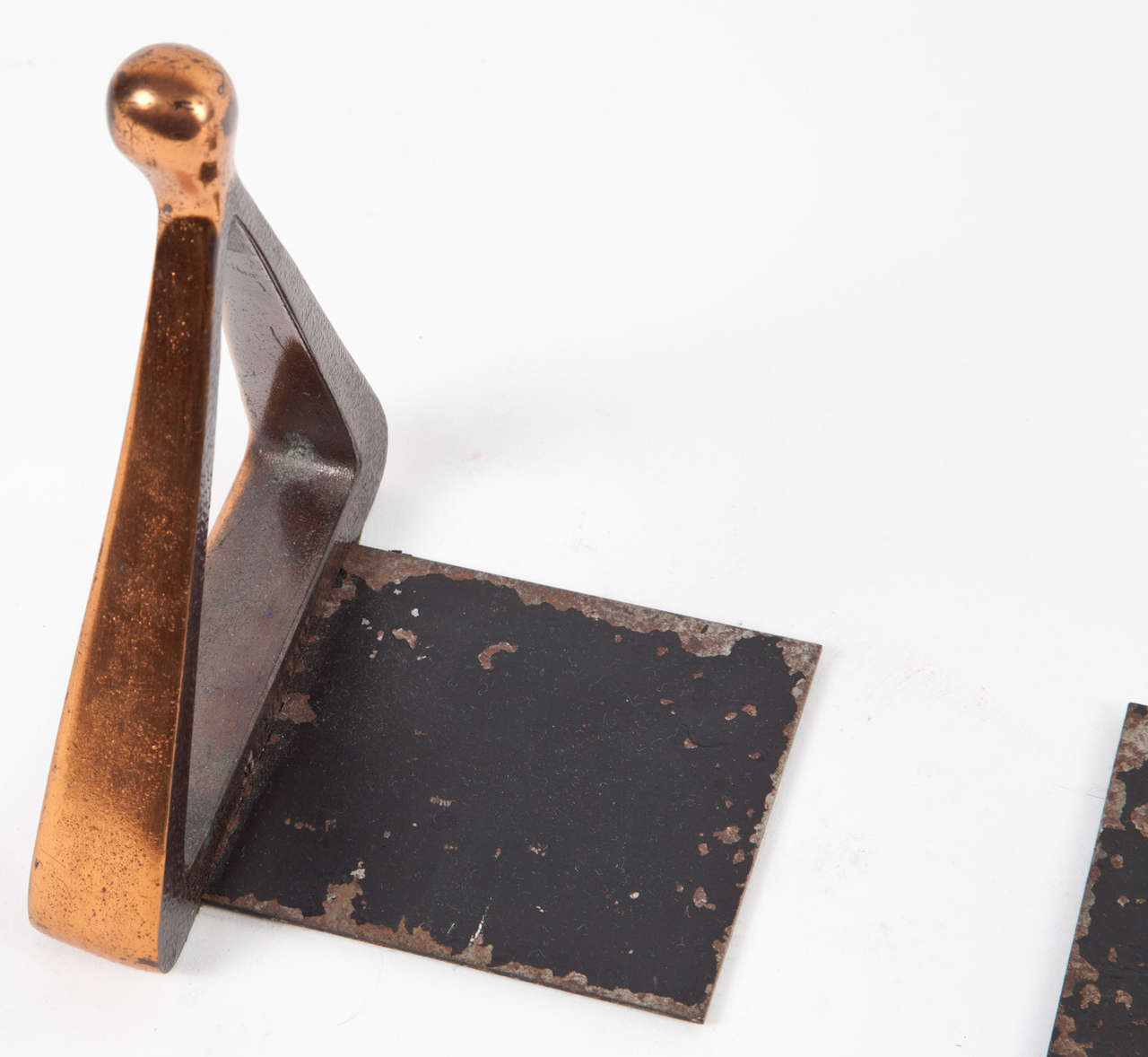 Mid-Century Modern Copper Triangle Bookends by Ben Seibel