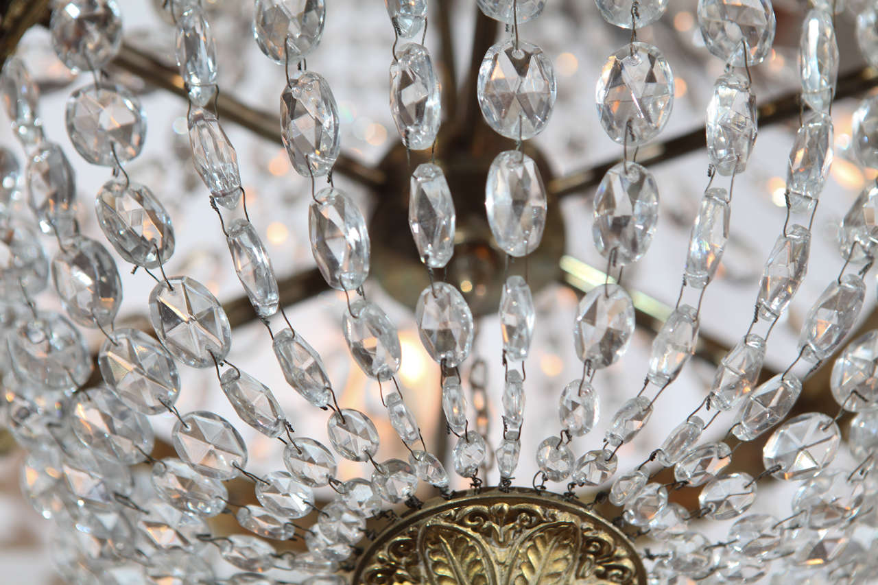 20th Century Neoclassical Crystal European Chandelier