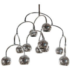 Robert Sonneman Chrome Chandelier