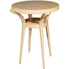 Sculptural Side Table in Faux Parchment 3