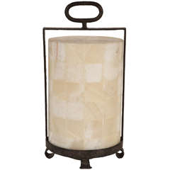 Quartz and Iron Lantern Style Table Lamp 7