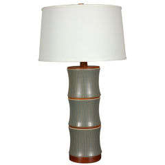 Single Ceramic Bamboo Table Lamp
