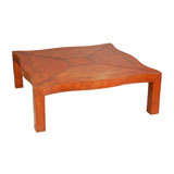 Large Leather Coffee Table