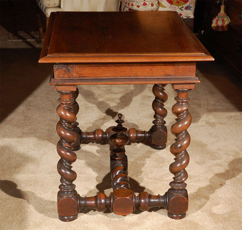Bronze French Side Table with Barley Twist Legs
