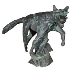 Signed, 1970's Abstract Figurative Bronze Sculpture 