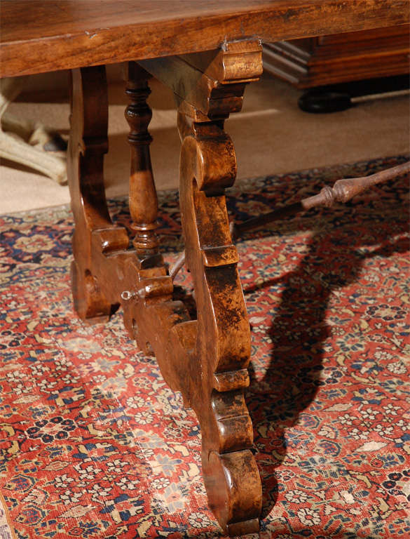 Italian Walnut Trestle Table