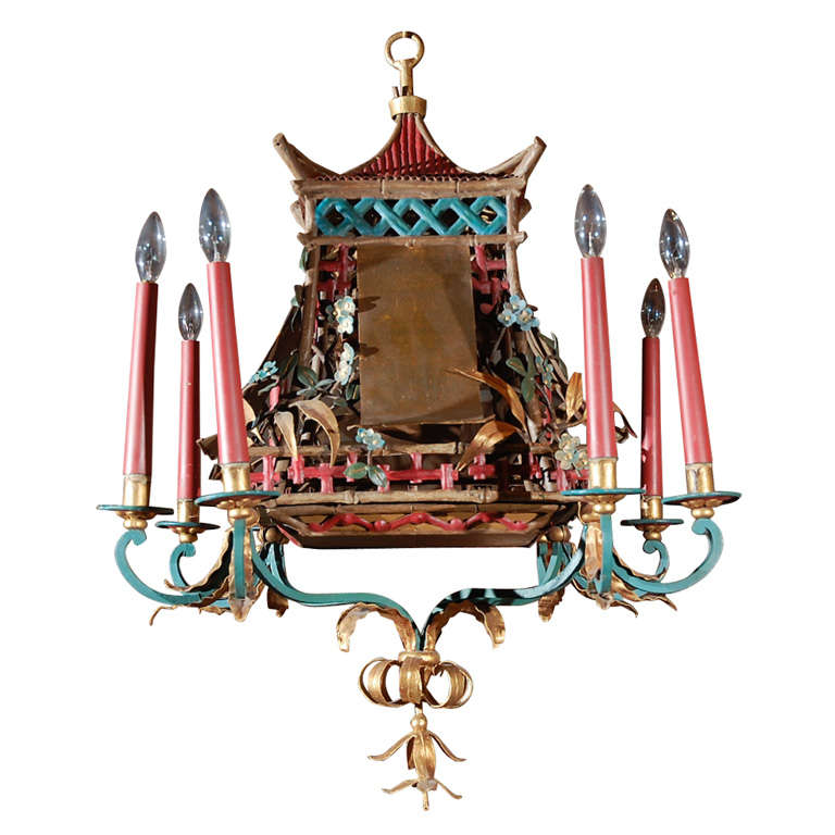 Painted Pagoda Chandelier