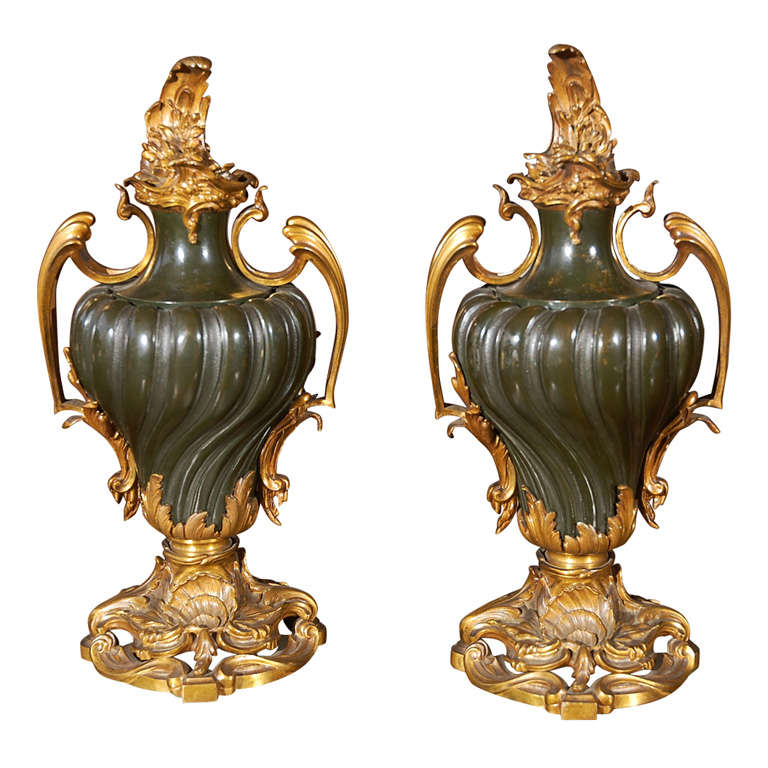 Gilded, 19th Century Russian Urns