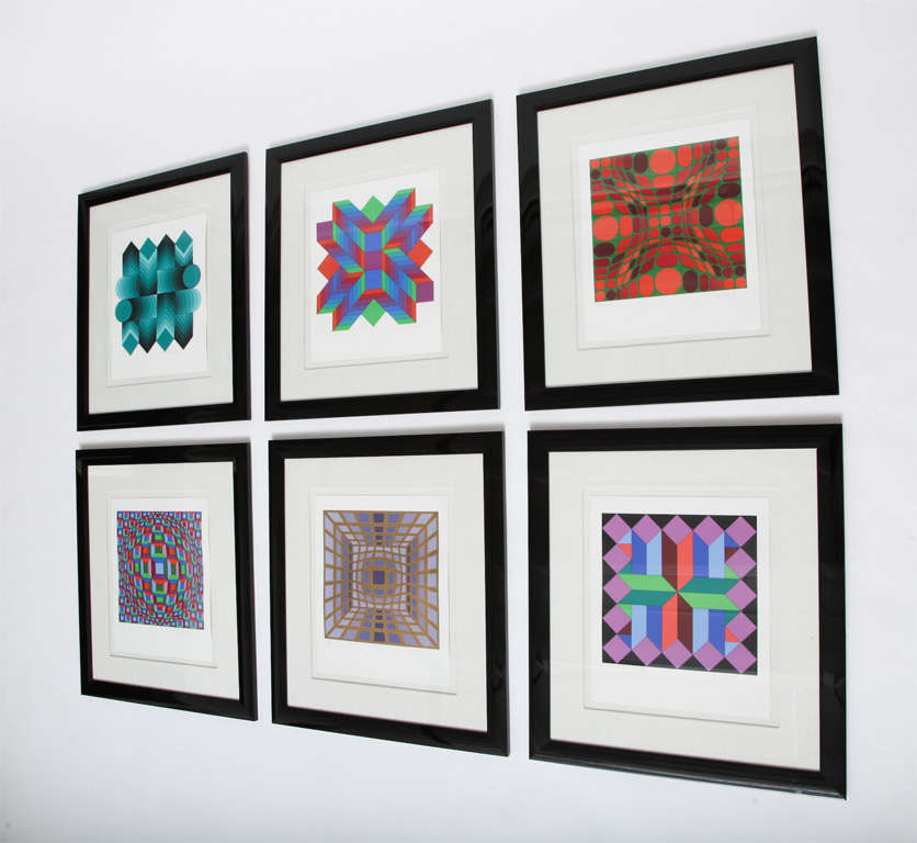 Set of Victor Vasarely Serigraphs 