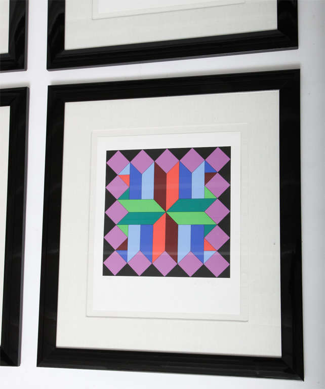 French Set of Six Victor Vasarely Serigraphs