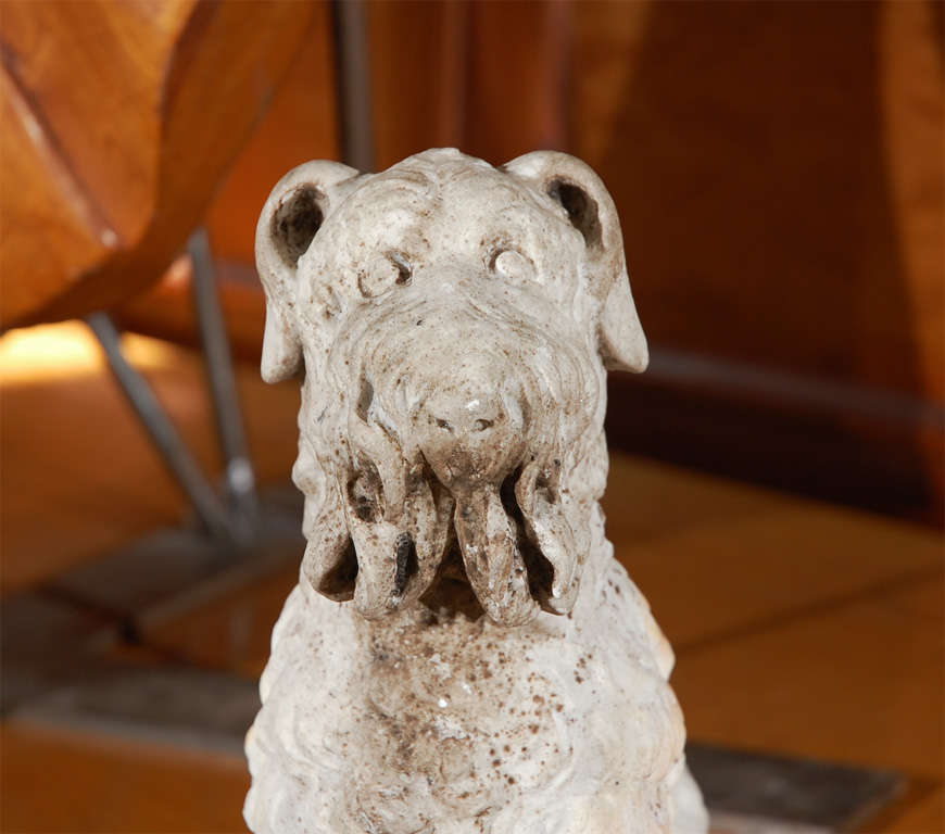 Unknown Marble Seated Dog For Sale