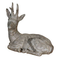 Vintage Cast Lead Figure of a Deer