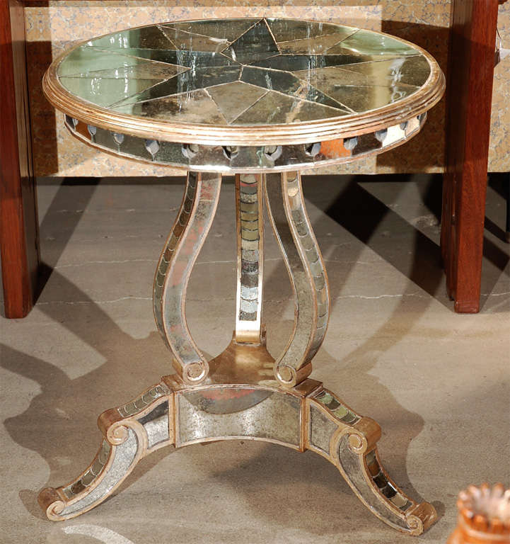 Firenze Starburst Mirrored Side Table