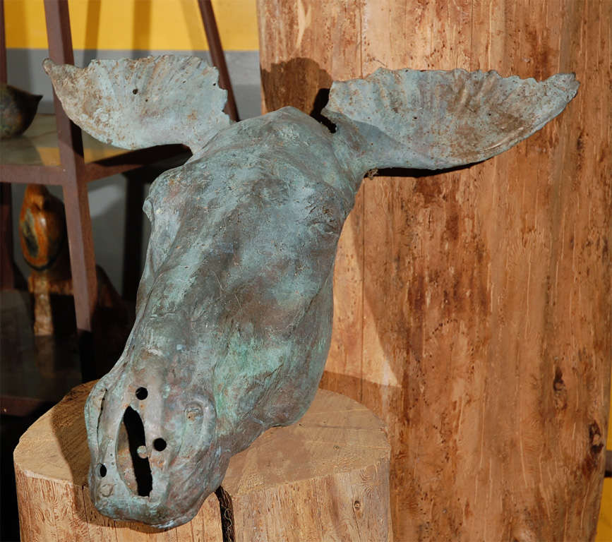 Pair of Bronze Moose Heads