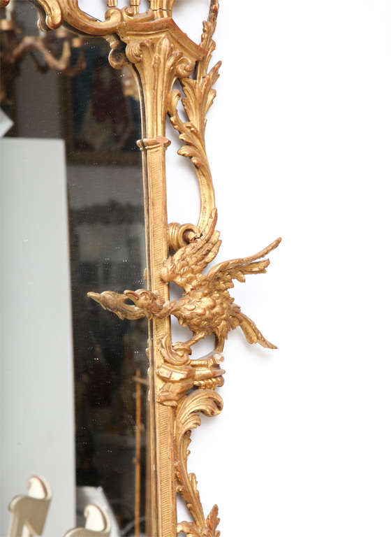 Giltwood Pair of Carved and Gilt Wood  Chinoiserie Mirrors