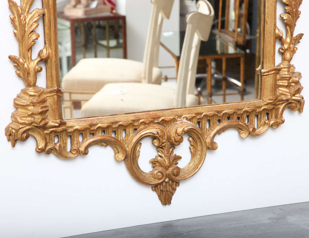 Pair of Carved and Gilt Wood  Chinoiserie Mirrors 1