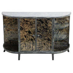 Vintage Reverse Painted Cabinet -Bar