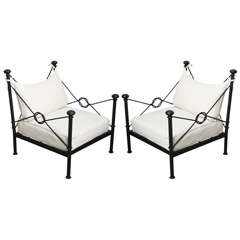 Pair Of Clasic Rod Iron Chairs