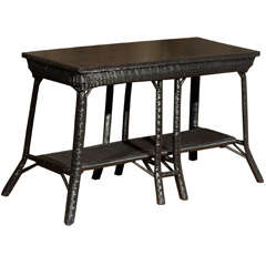 Wicker Server American Art Deco Wicker Server Sofa Table c.1915-20 at 1stDibs
