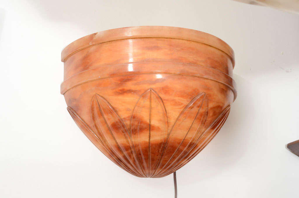 20th Century Pair of Alabaster Wall Sconces