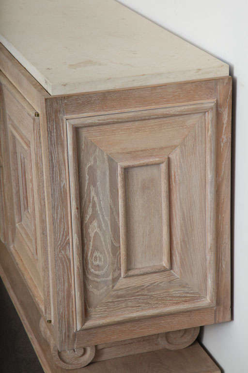 limed oak cabinet