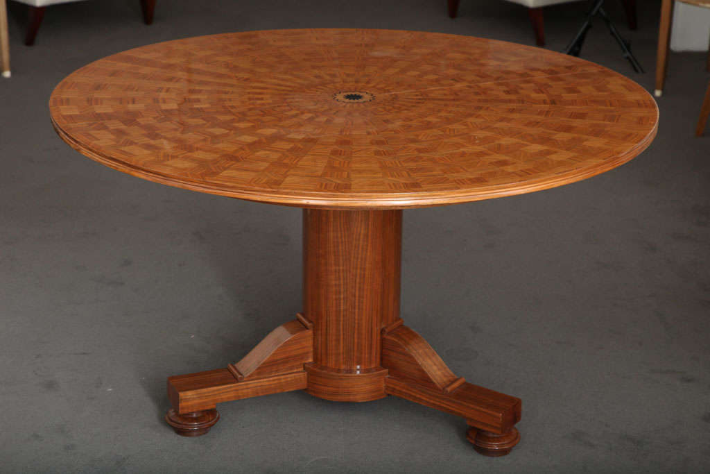 French Jules Leleu, Extension Center Table, France, C. 1952 For Sale