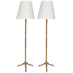 Fine Pair of Adjustable Floor Lamps by Maison Charles