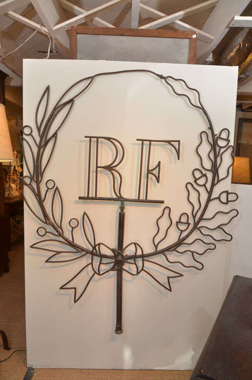 Reclaimed from a wall fountain, this Republic of France Copper Emblem is sure to draw attention, where ever it is placed, in doors or out. Aged to a dark patina.