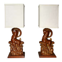 Vintage Pair of Horse Lamps