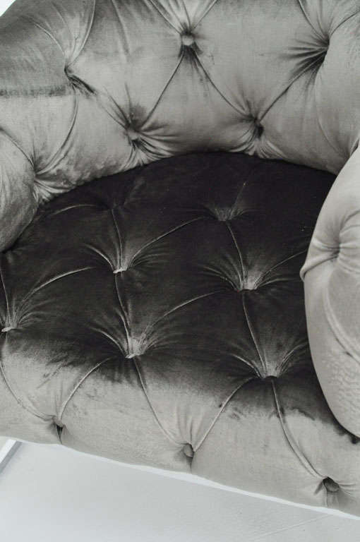 Mid-20th Century Milo Baughman Chrome Chesterfield Chairs