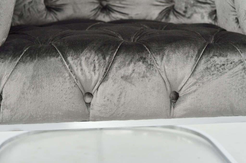 Milo Baughman Chrome Chesterfield Chairs 1