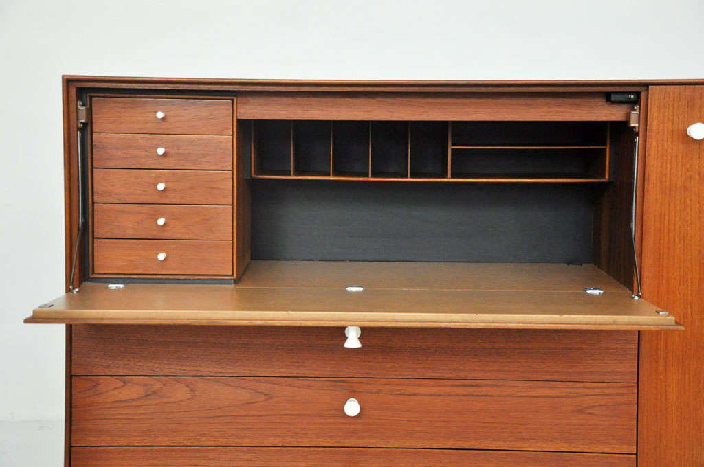 George Nelson, Thin Edge Drop-Front Secretary In Excellent Condition In Chicago, IL