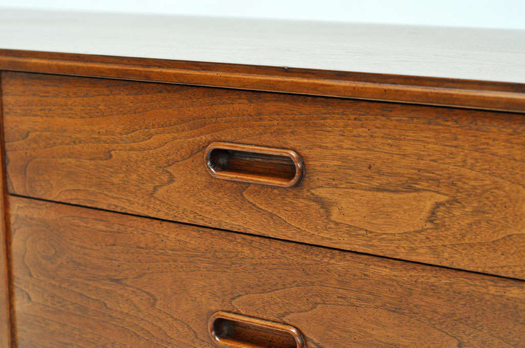 Wood Mid-Century walnut dresser