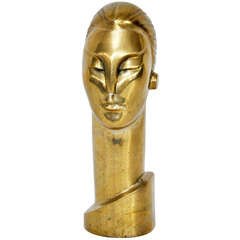 Brass bust - Art Deco/Hollywood Regency