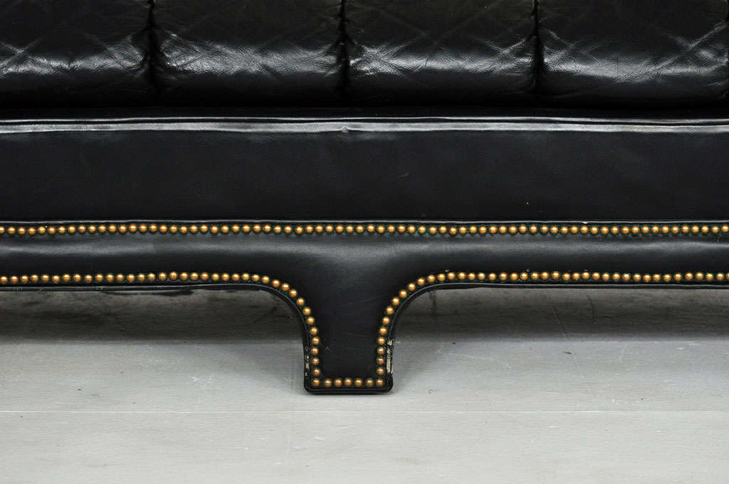 black chesterfield leather sofa