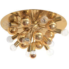German Gold Sputnik Flush Mount German Gold Sputnik Flush Mount