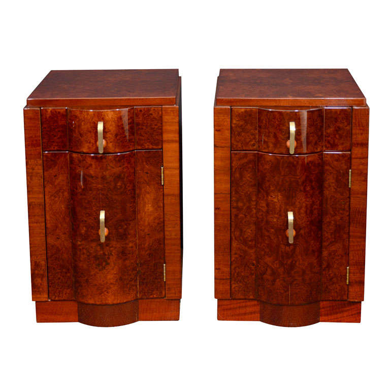 Pair of Machine Age Nightstands For Sale