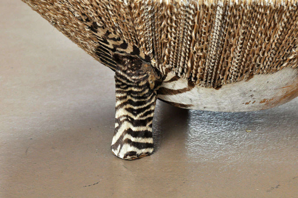 Zebra Hide Drum Table 2