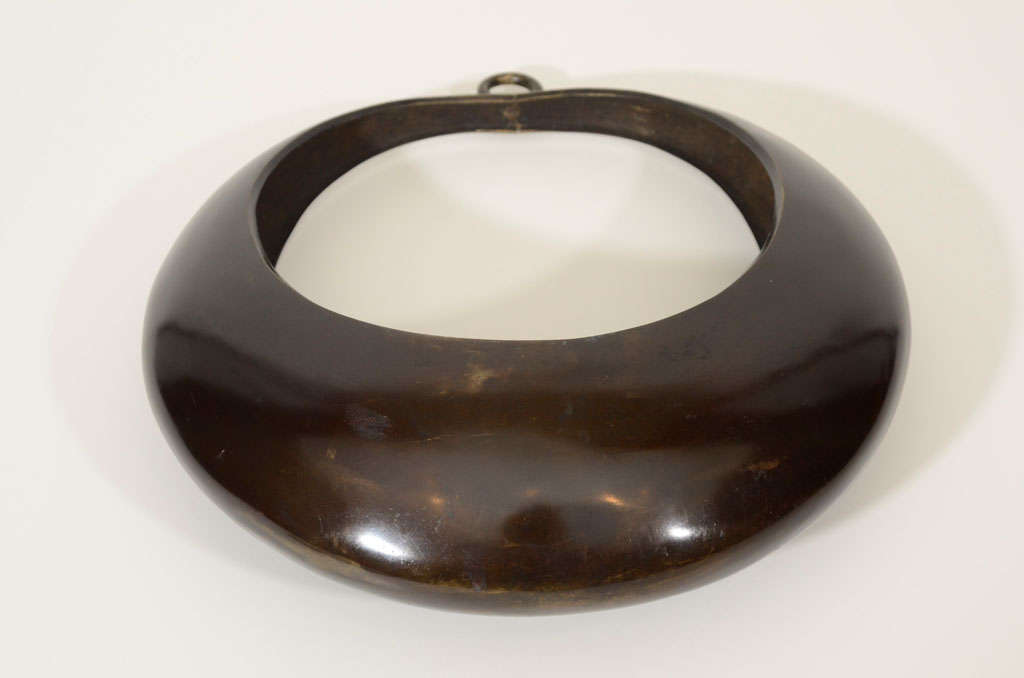 A Japanese Bronze Moon Shaped Hanging Basket at 1stdibs