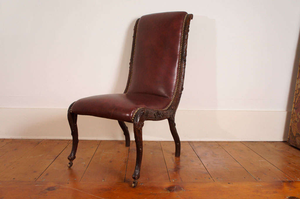French 19th Century Faux-Bois Side Chair