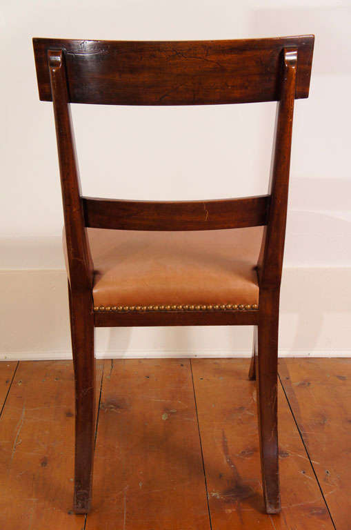 20th Century Set of Four Regency Mahogany Side Chairs For Sale