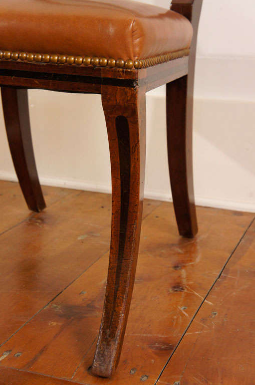 Set of Four Regency Mahogany Side Chairs For Sale 1